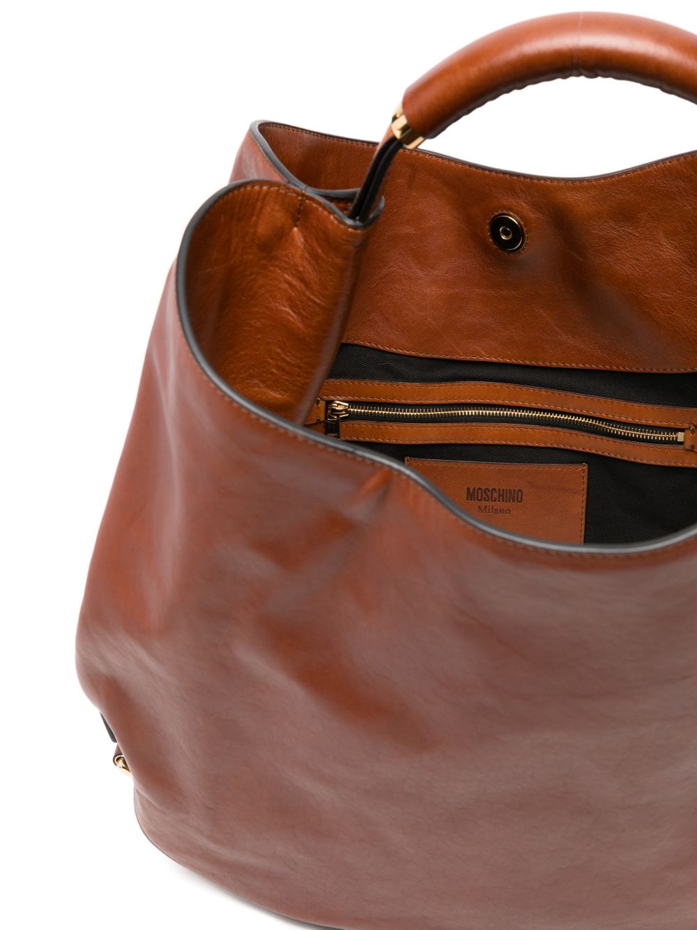 Soft-Structured Brown Leather Bag