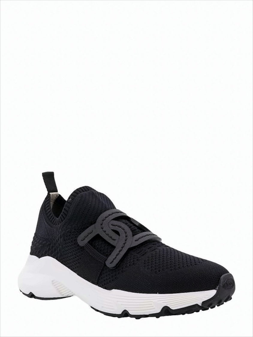 Breathable Fabric Sneakers with Distinctive Logo Strap