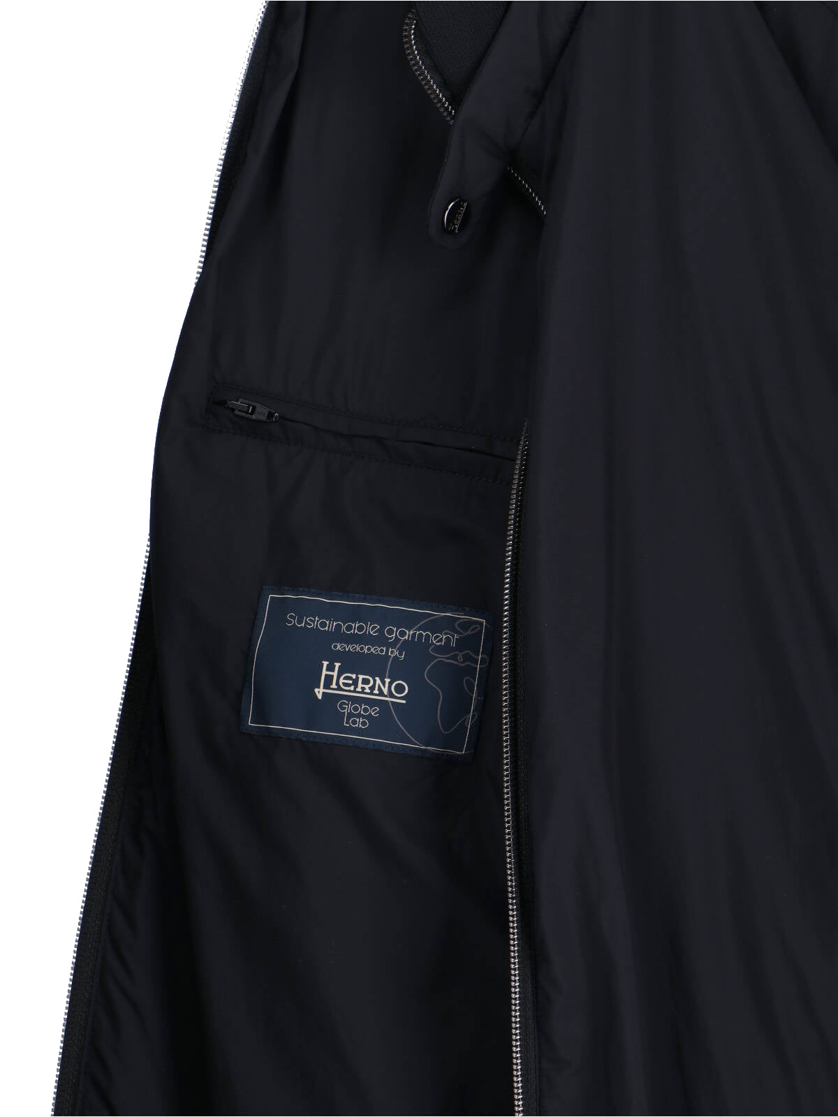 Sleek Black Minimalist Jacket With High Collar And Front Zip Closure