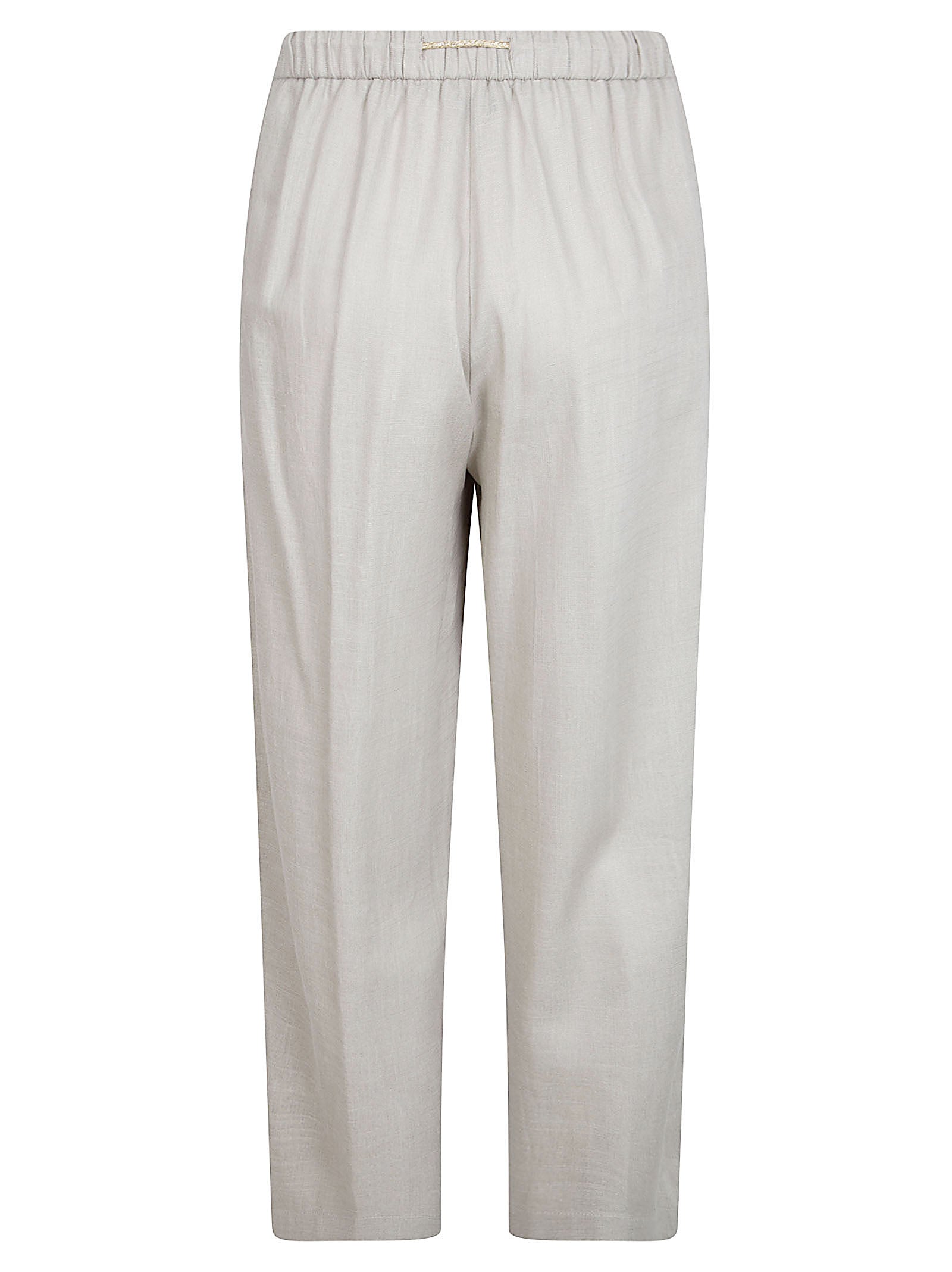 Relaxed Fit Trousers with Tapered Leg and Drawstring Waistband