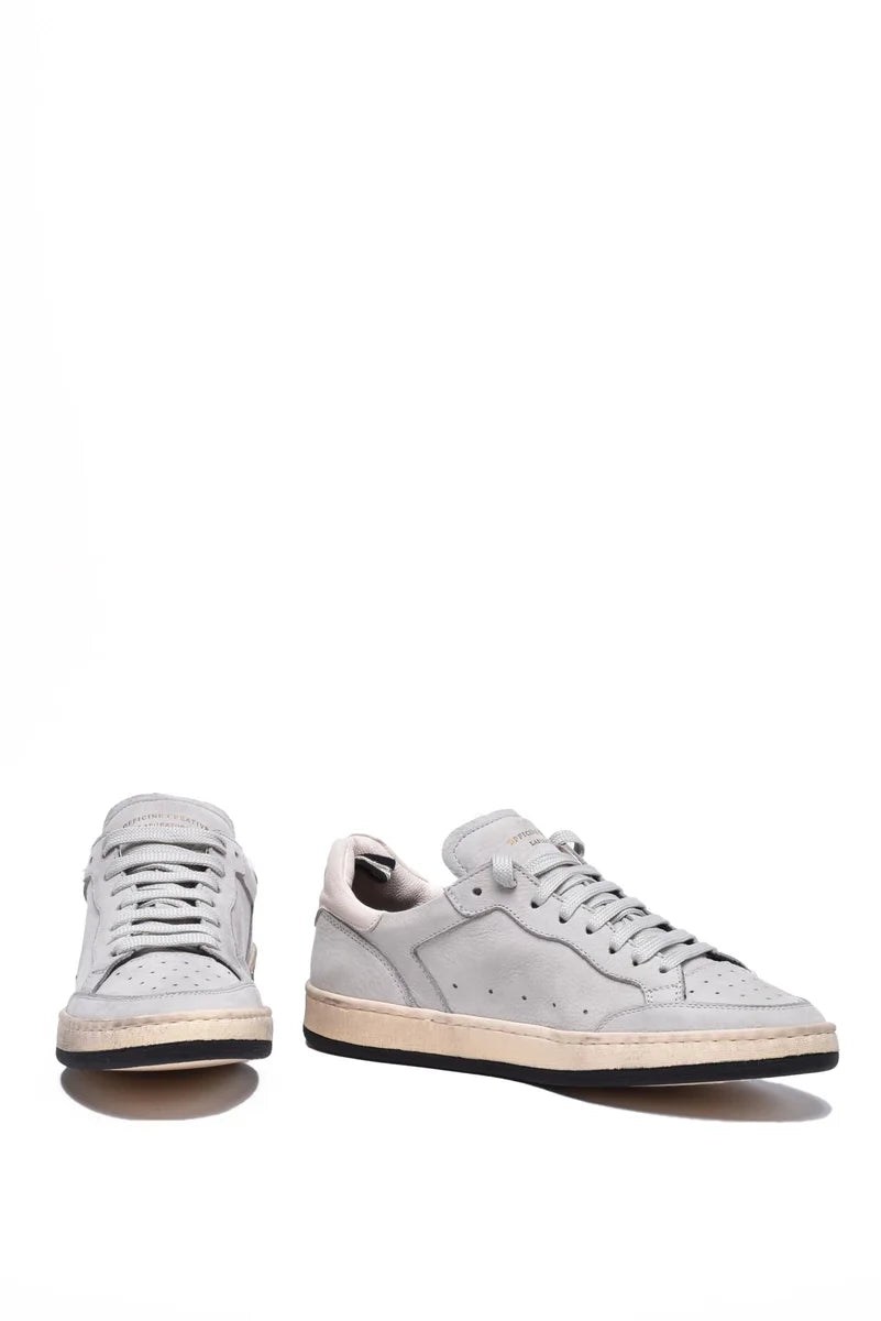 Leather Sneakers - Light Grey