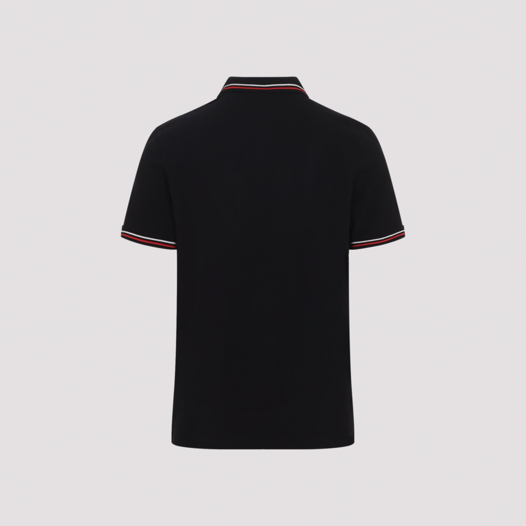 Polo Shirt With Structured Collar And Contrasting Stripes