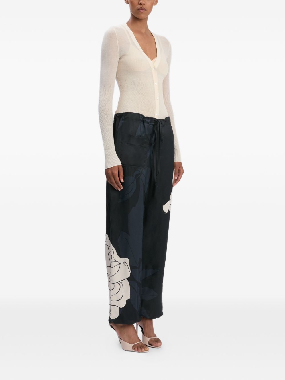 Relaxed Fit Black Trousers