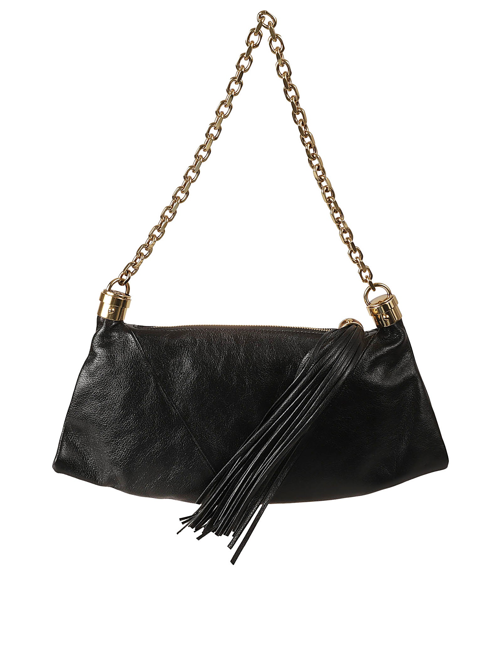 Top Zip Leather Bag