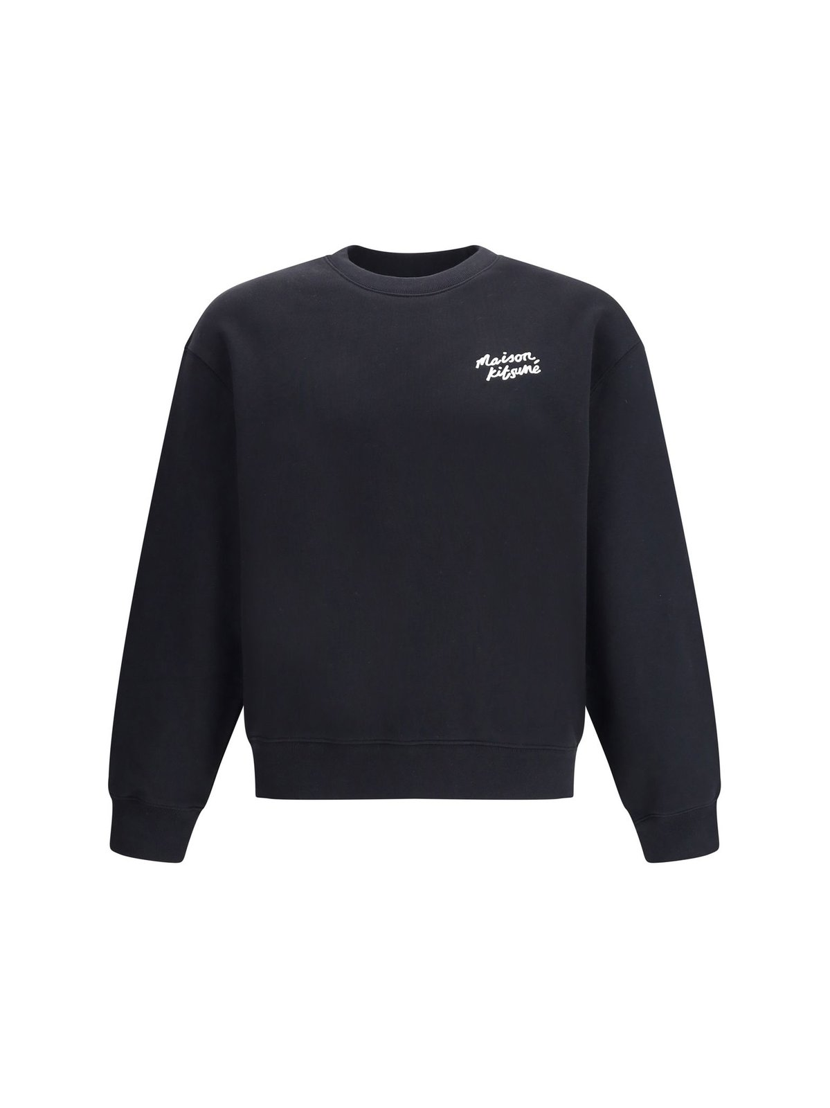 Handwritten Logo Black Cotton Sweatshirt