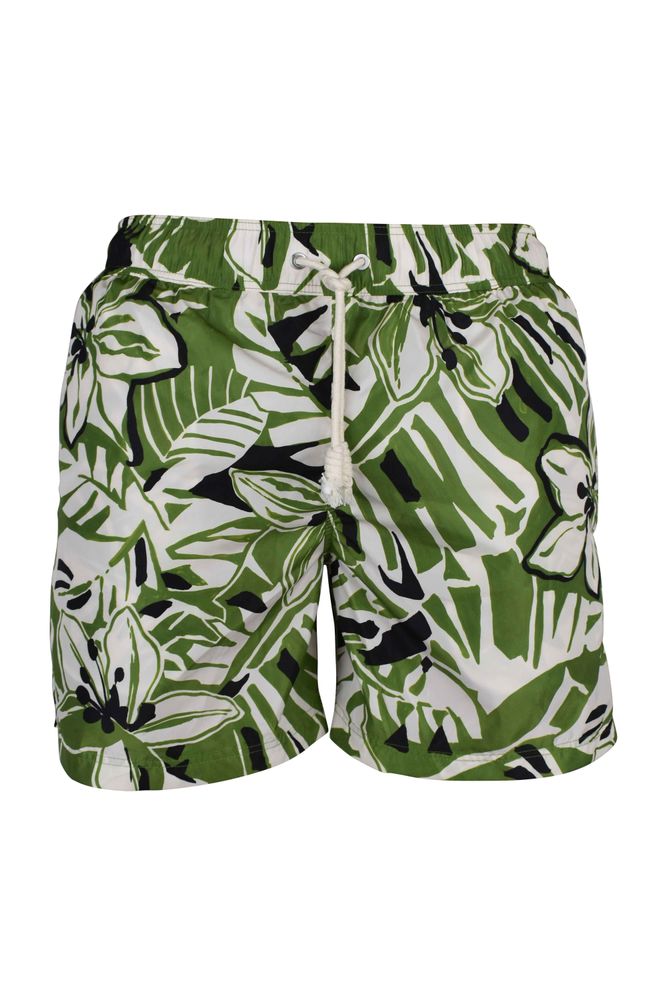 Floral Print Nylon Swim Shorts