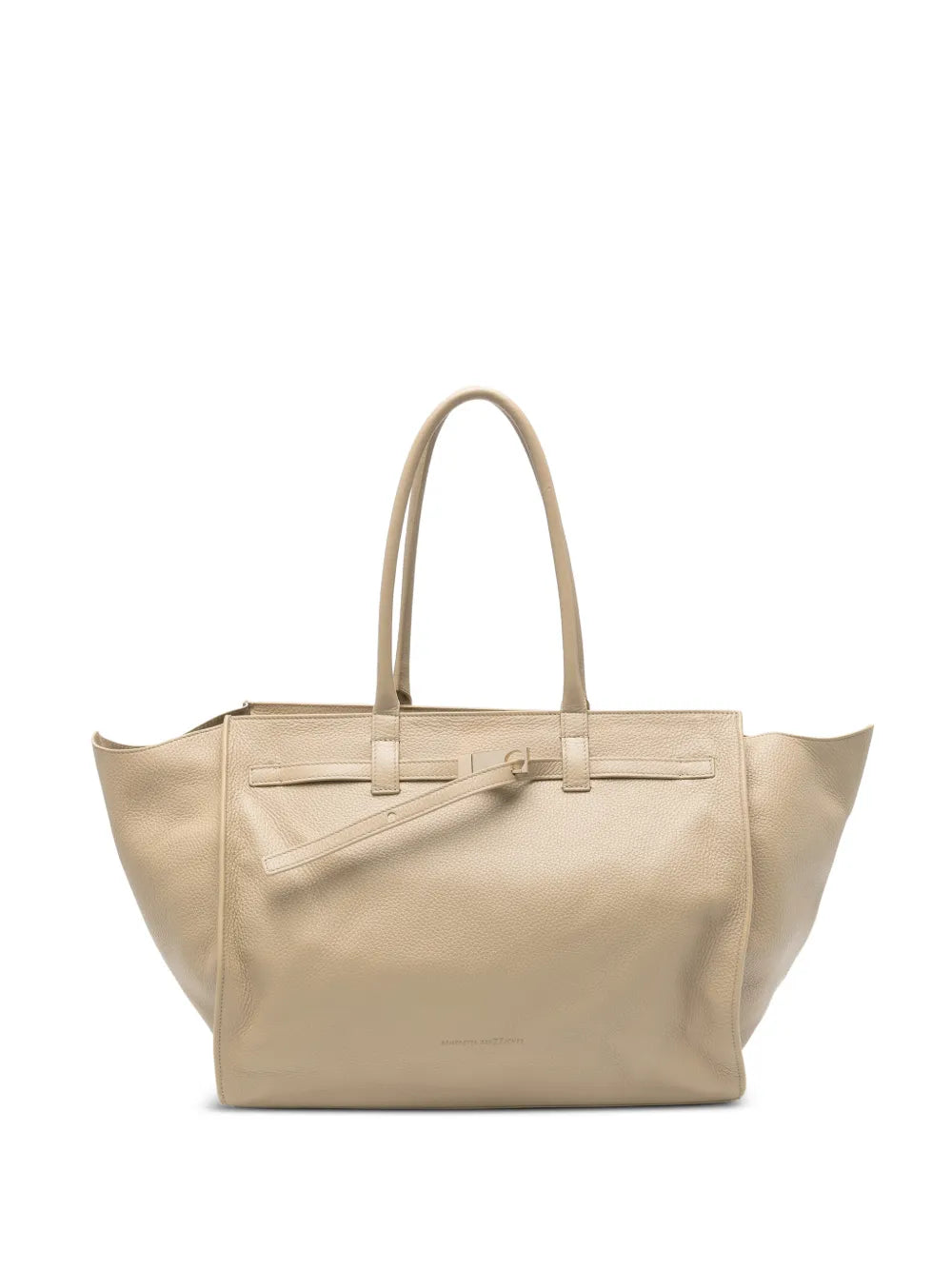 Structured Handbag With Detachable Shoulder Strap And Minimalist Design