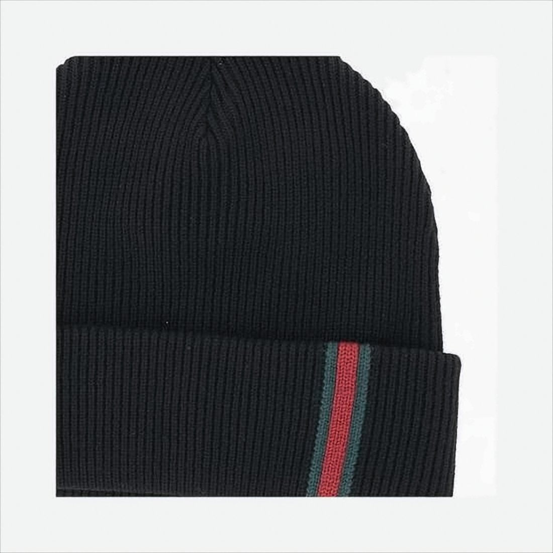 Prążkowana czapka beanie z wywiniętym brzegiem