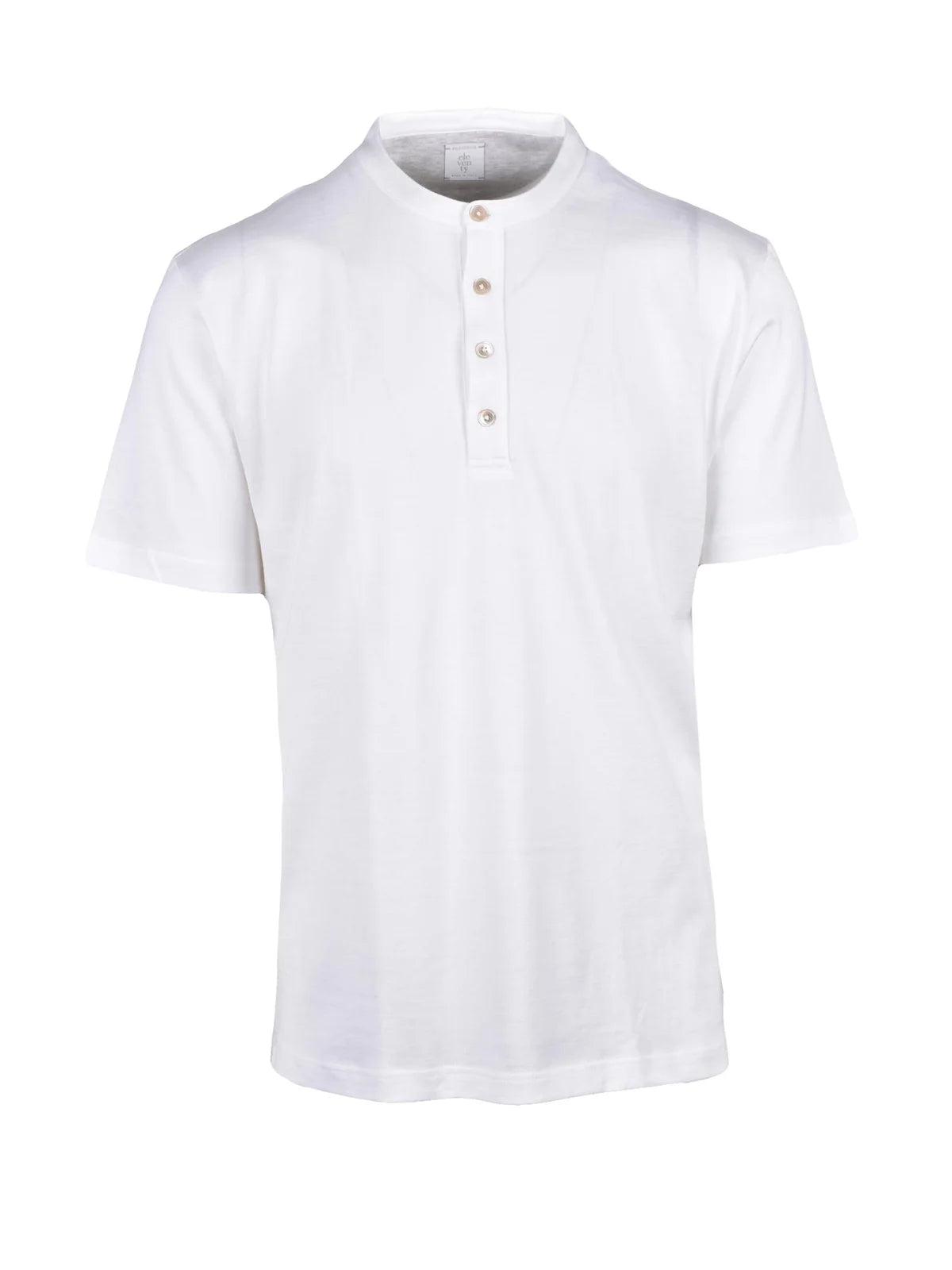 White Men Cotton Henley T-shirt