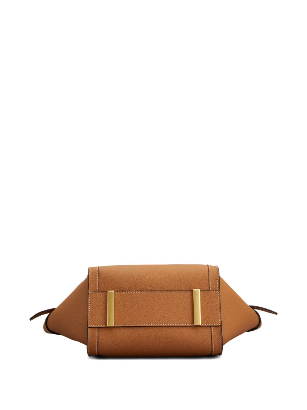 Trapezoidal Brown Handbag