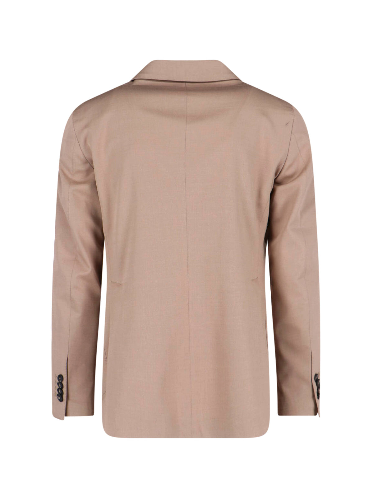 Beige Dress Shirt With Classic Collar And Button-Down Front
