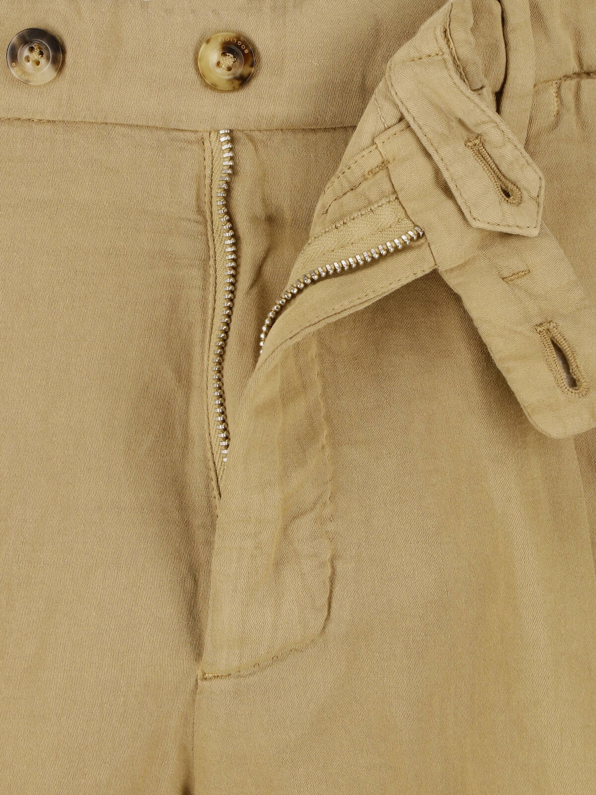Beige Double-Breasted Cotton Linen Suit
