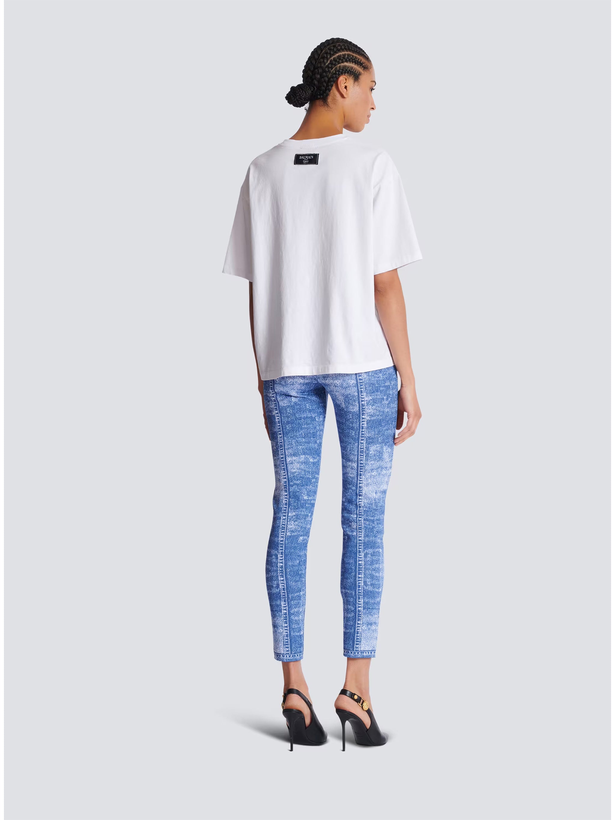 White T-Shirt Graphic Lip Cotton T-Shirt