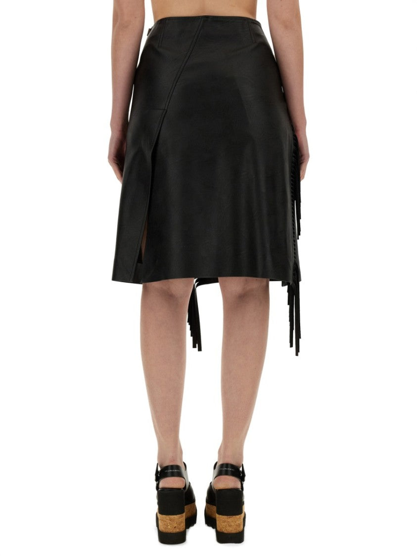 Black Fringed Skirt