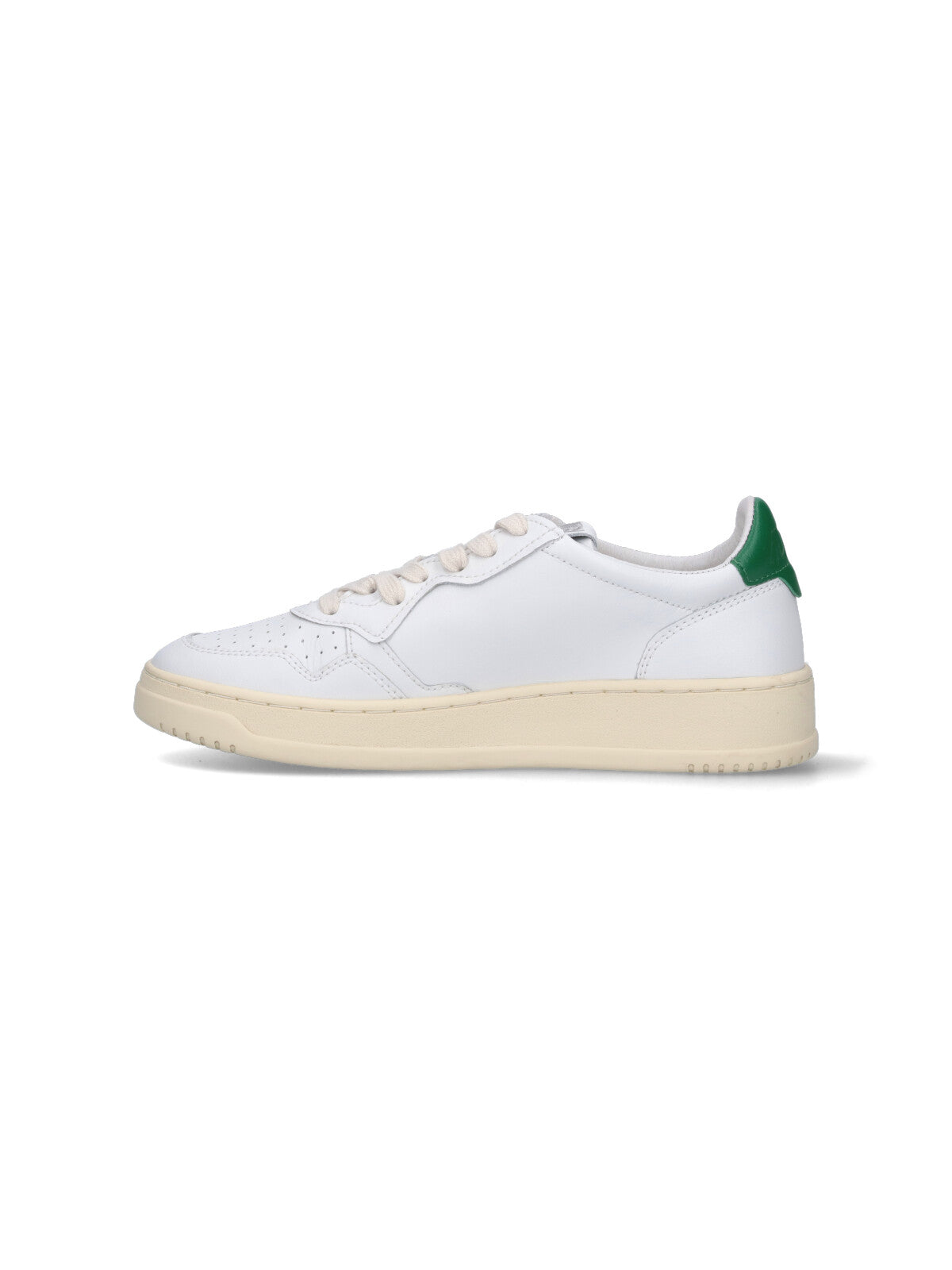 Low-Top White Leather Sneakers With Multicolor Embroidery