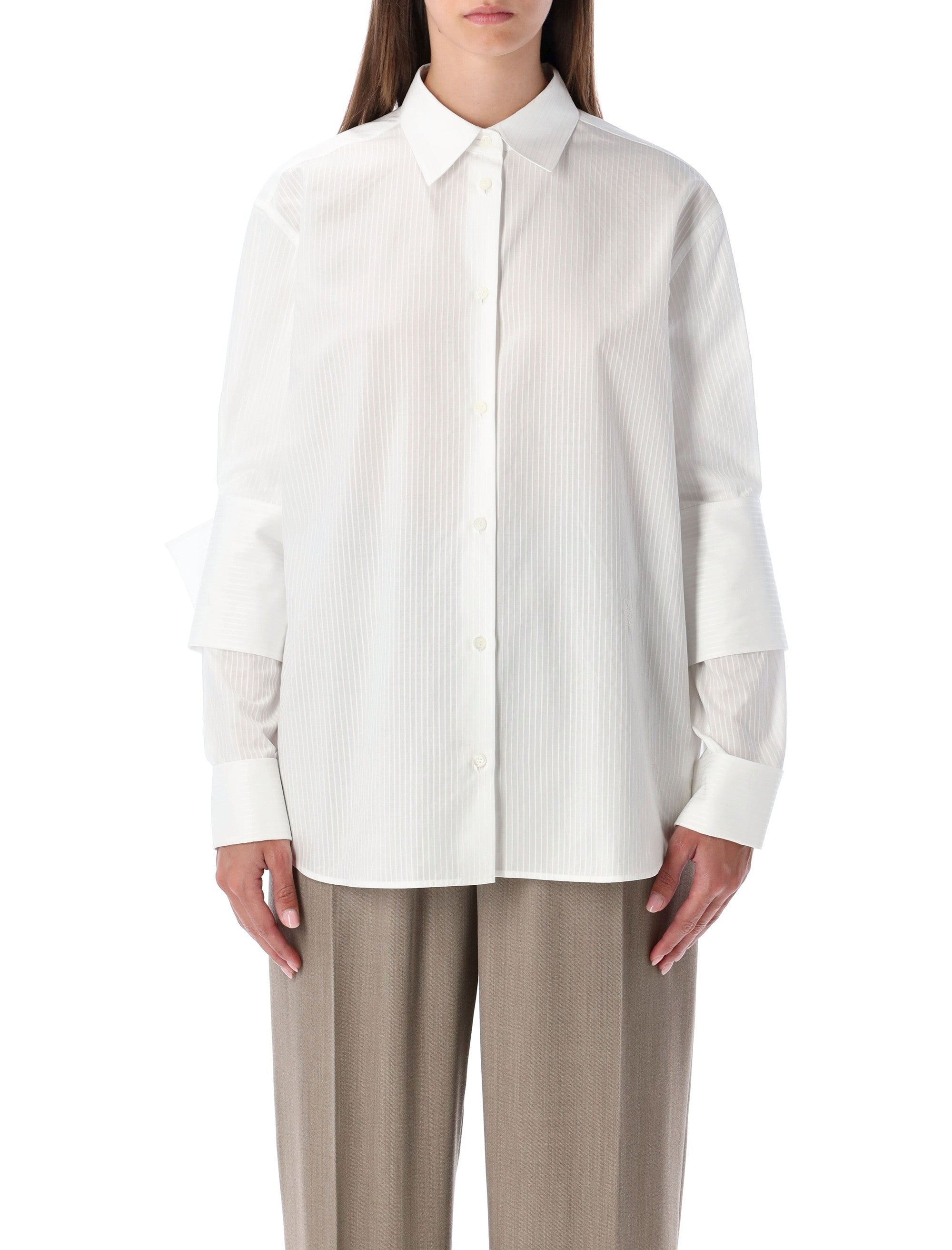 Cotton Poplin Shirt With Anagram Pebble Cufflinks