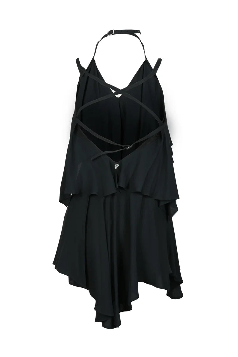 Short Twisted Dress - Black