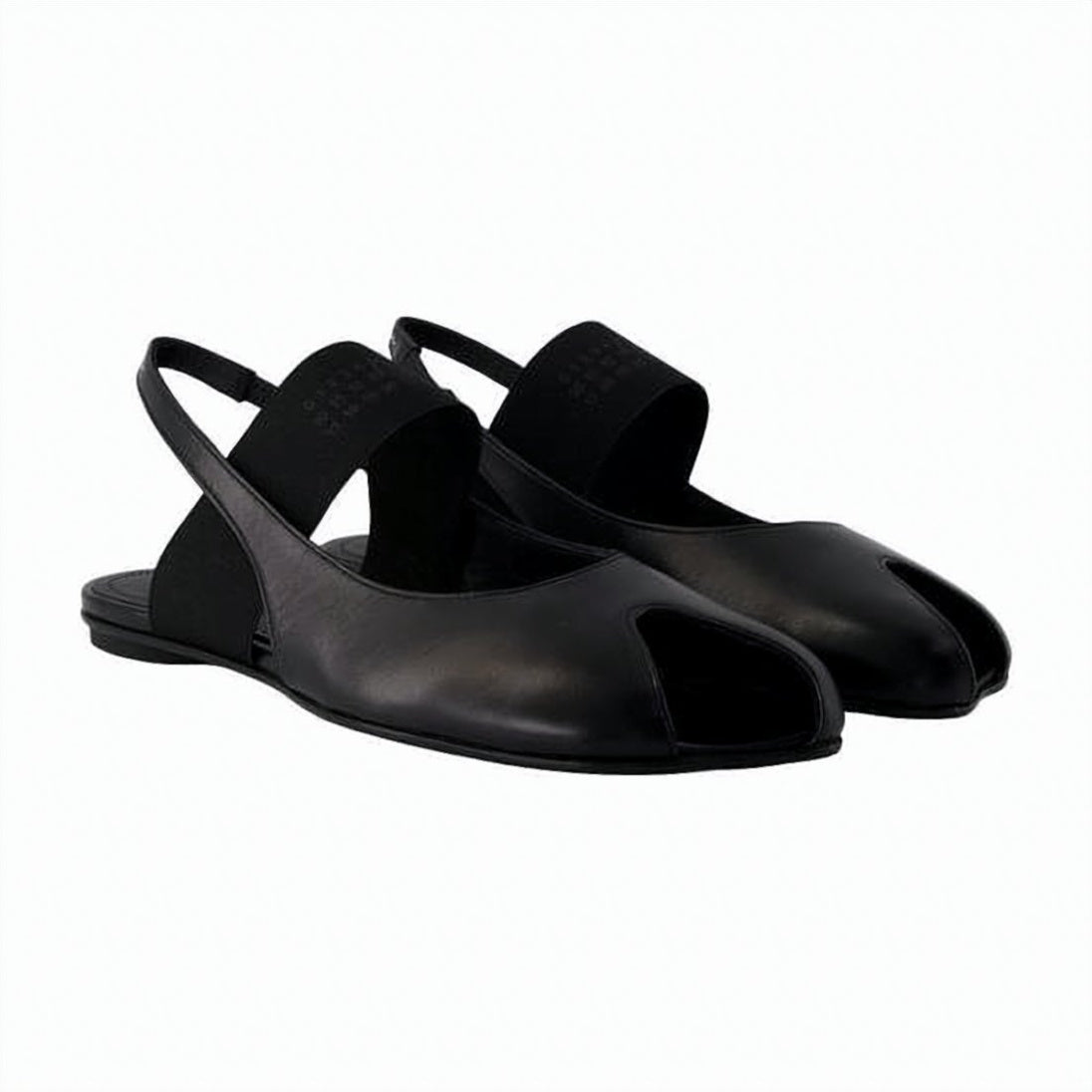 Slingback Sandals with Split-Toe Design and Elastic Strap