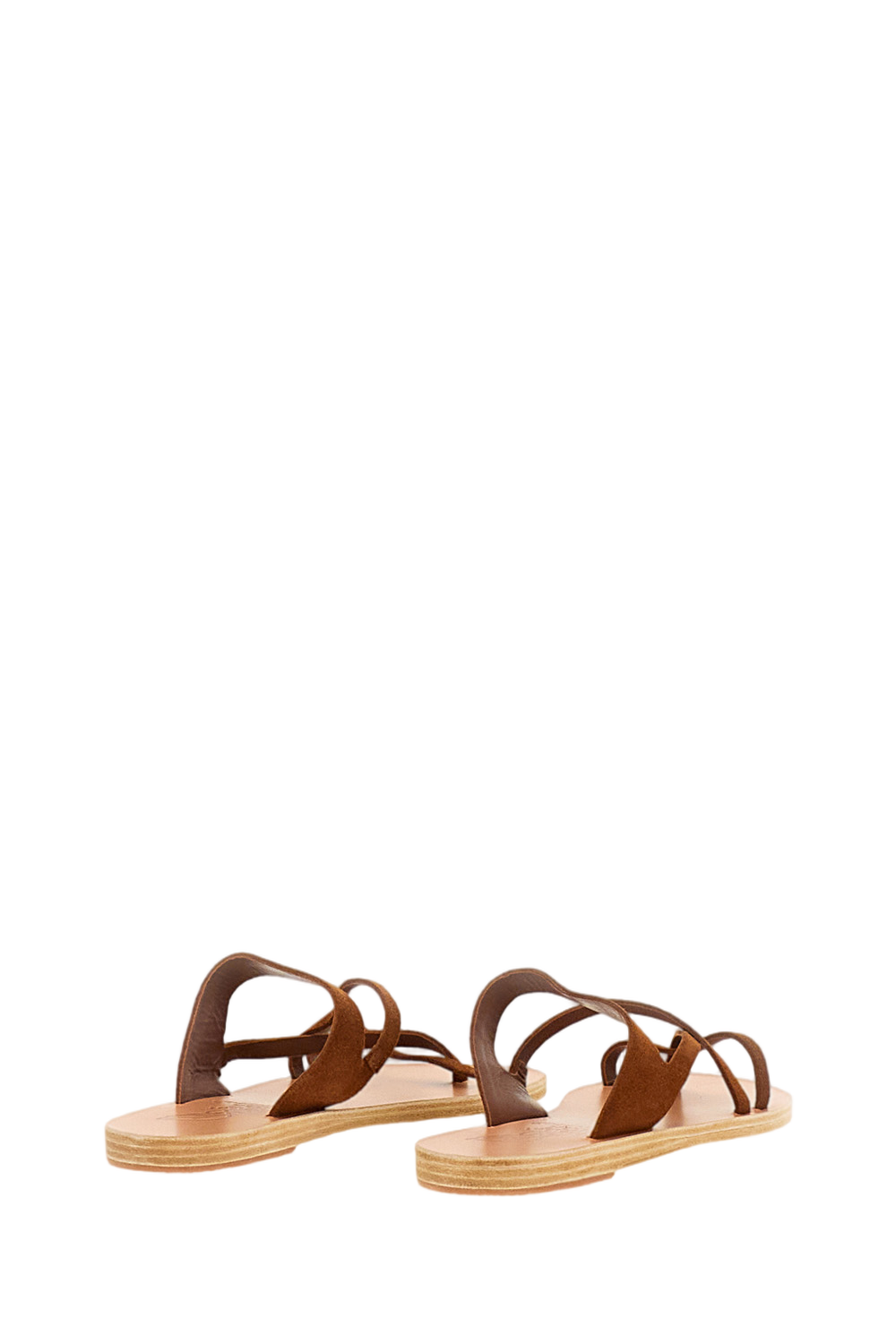 Brown Daria Suede Flat Sandals