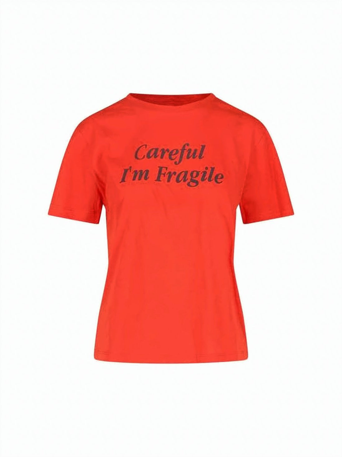 Short-Sleeved Crew Neck T-Shirt with Bold Graphic