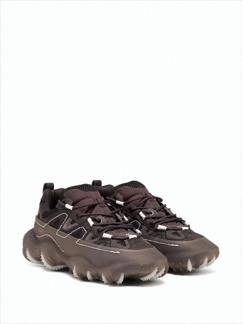 Futuristic Chunky Sole Black Sneakers