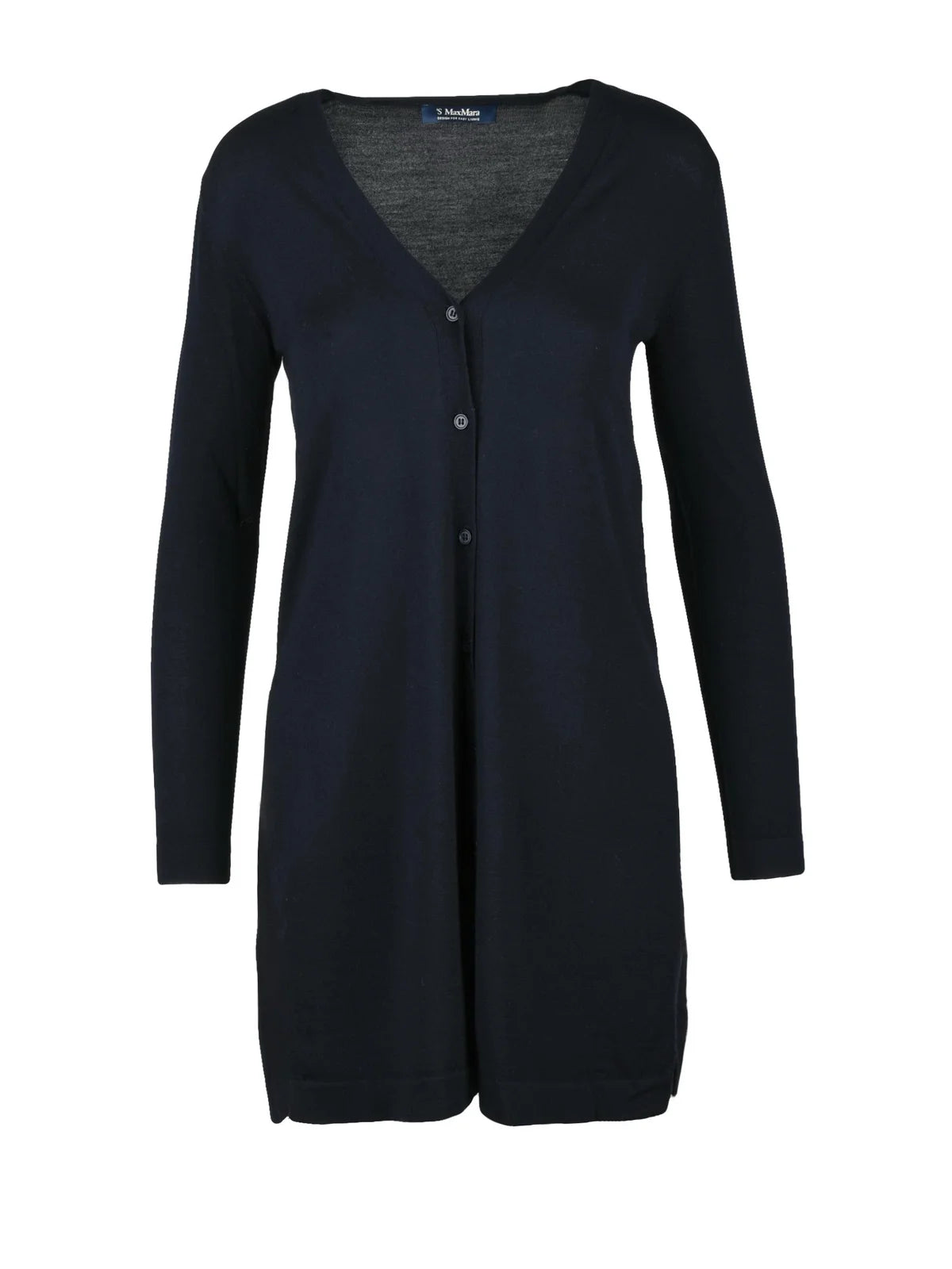 Multicolor Virgin Wool Cardigan with V-Neckline and Button Front