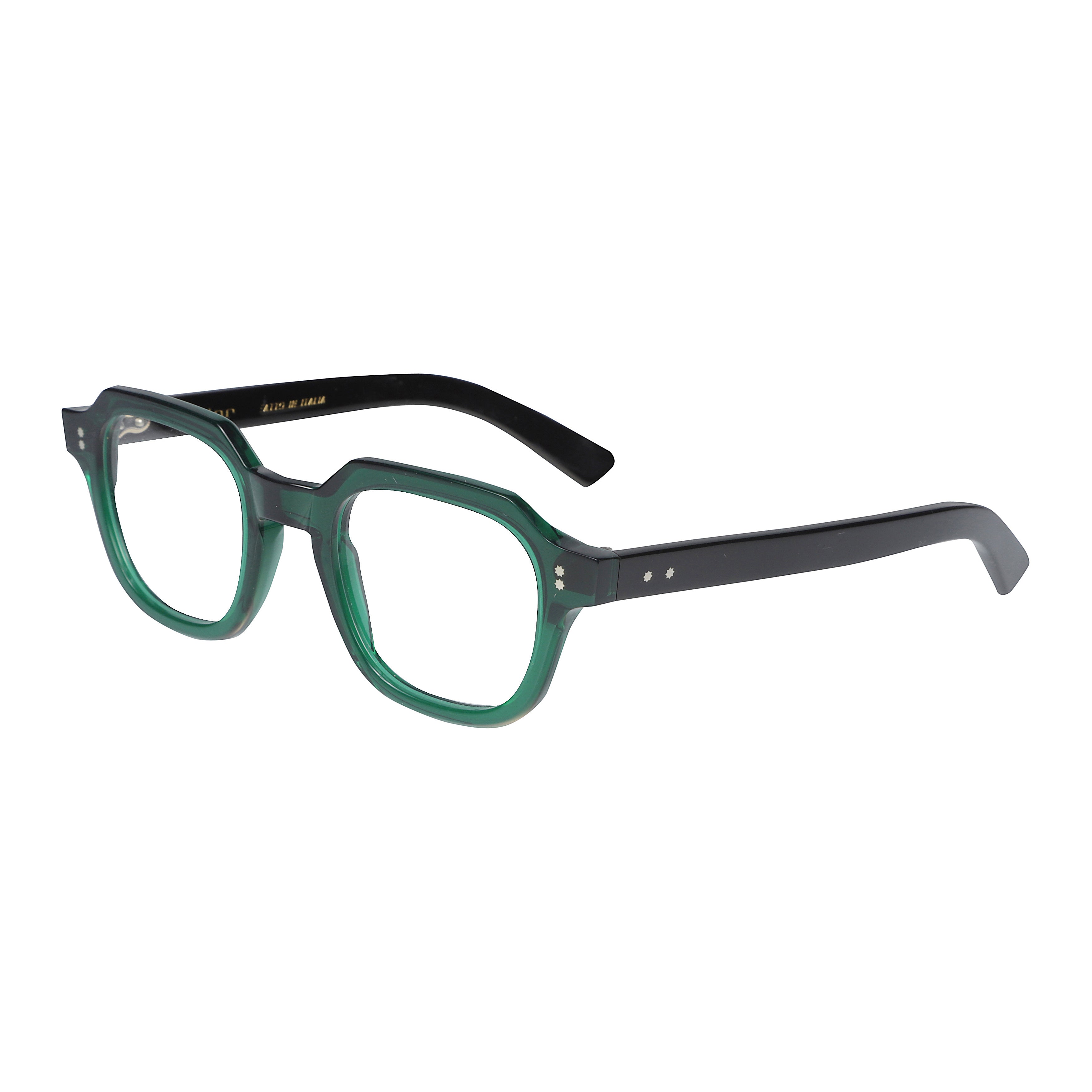 K-Story/N Geometric Eyeglasses with Translucent Green Frame