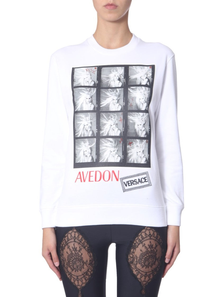 Photographic Print Crew Neck Sweatshirt