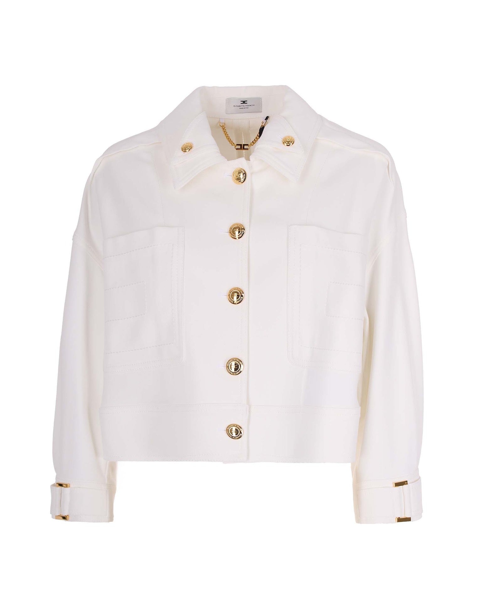 Gabardine Overfit Jacket with Double Collar