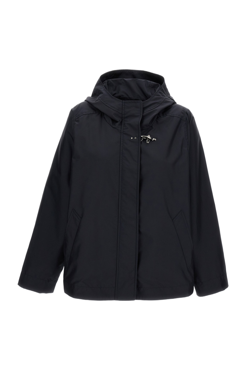 Water-Repellent Technical Poplin Short Parka