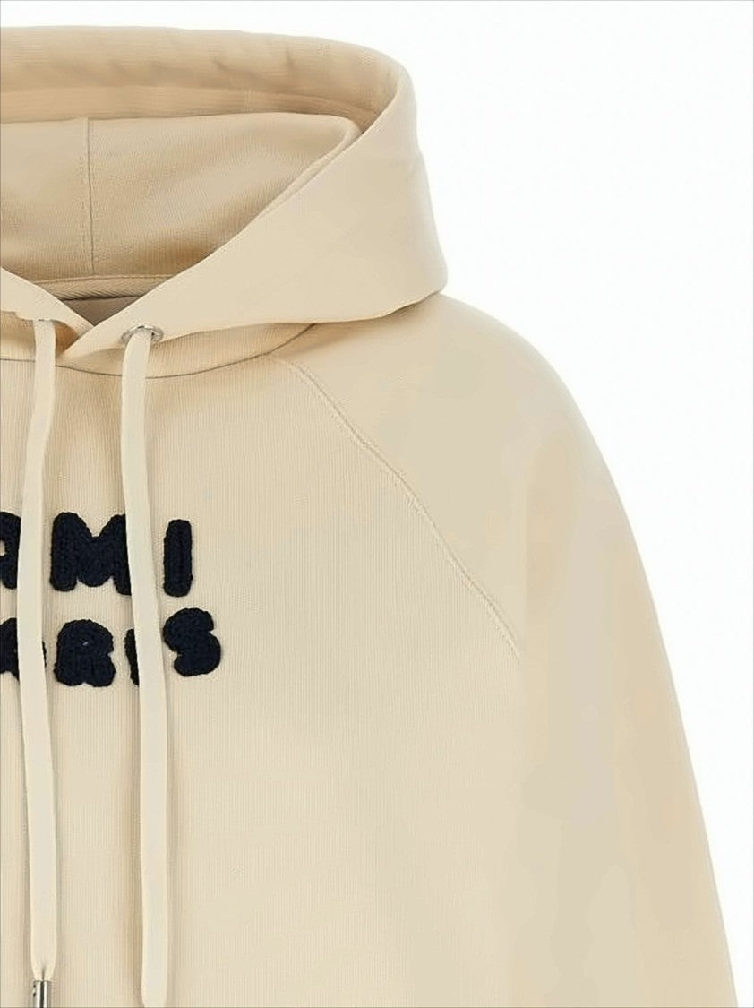 Cropped Cotton Hoodie with Raglan Sleeves
