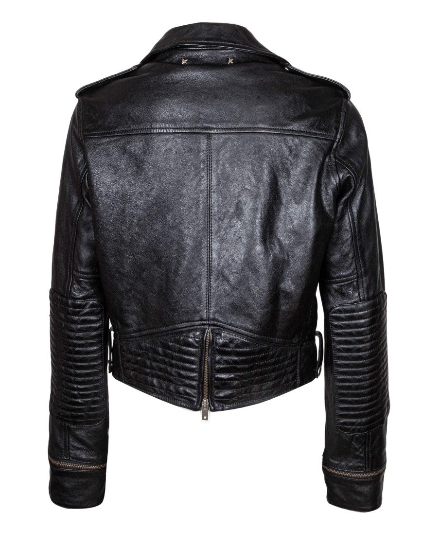 Leather Bike Jacket Color Black
