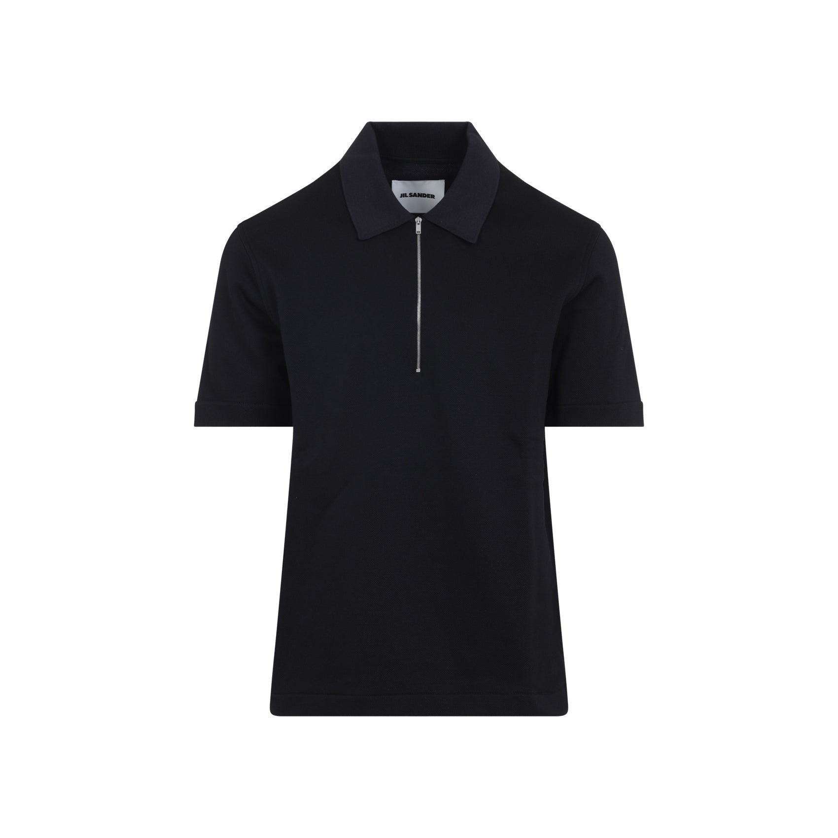 Short-Sleeve Half-Zip Polo Shirt with Minimalist Design