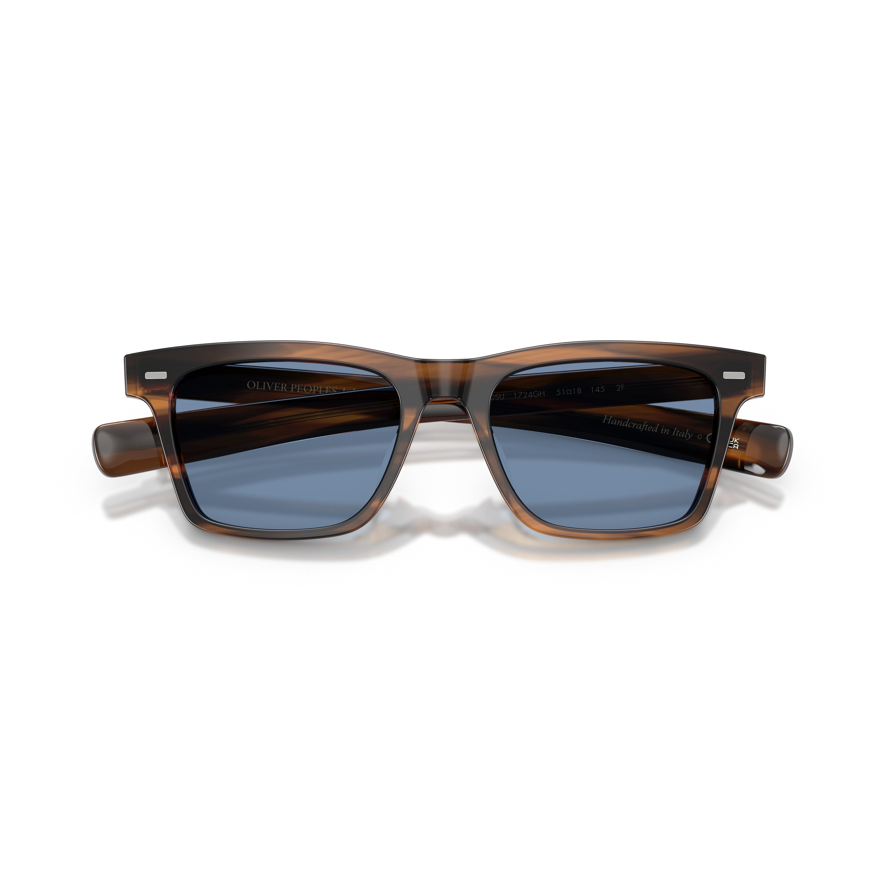 0ov5590su Tortoiseshell-Pattern Acetate Sunglasses with Subtle Blue Lenses