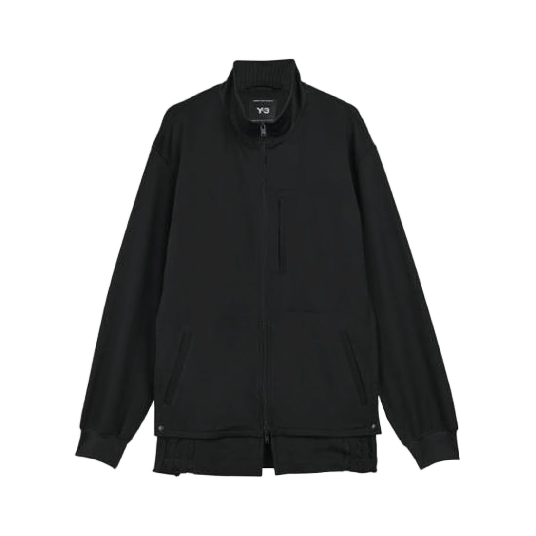 High Collar Black Nylon Jacket