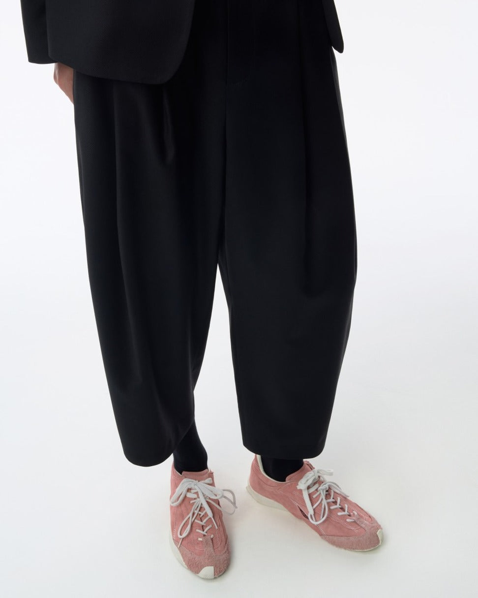 Ankle-Length Balloon Pants With Signature Zigzag Stitch