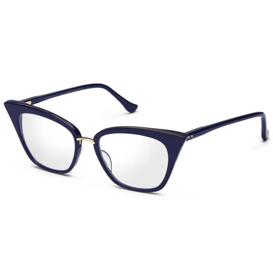 Rebella Bold Cat-Eye Eyeglasses with Gold Accents