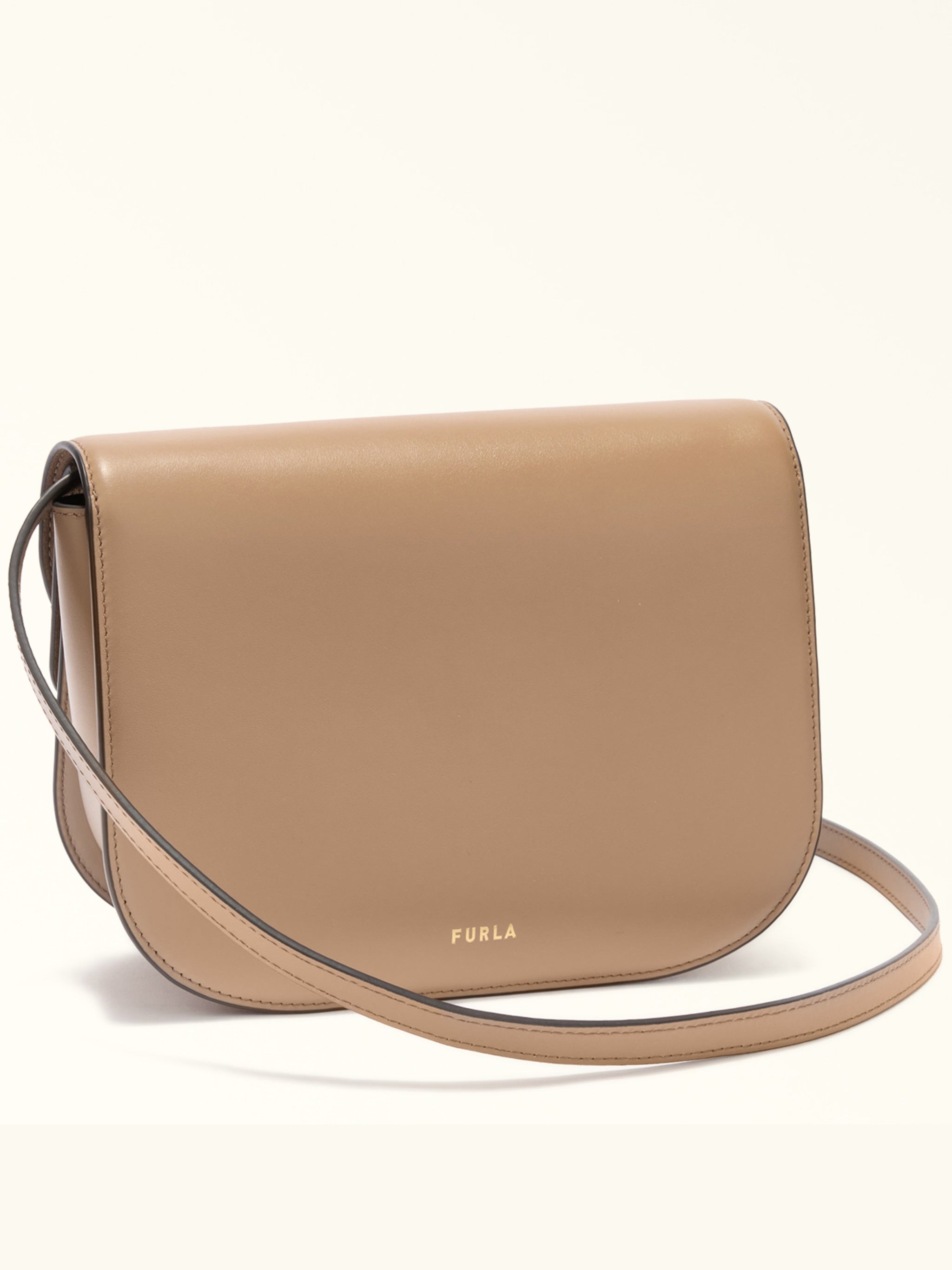 Sfera S Rectangular Minimalist Black Leather Bag