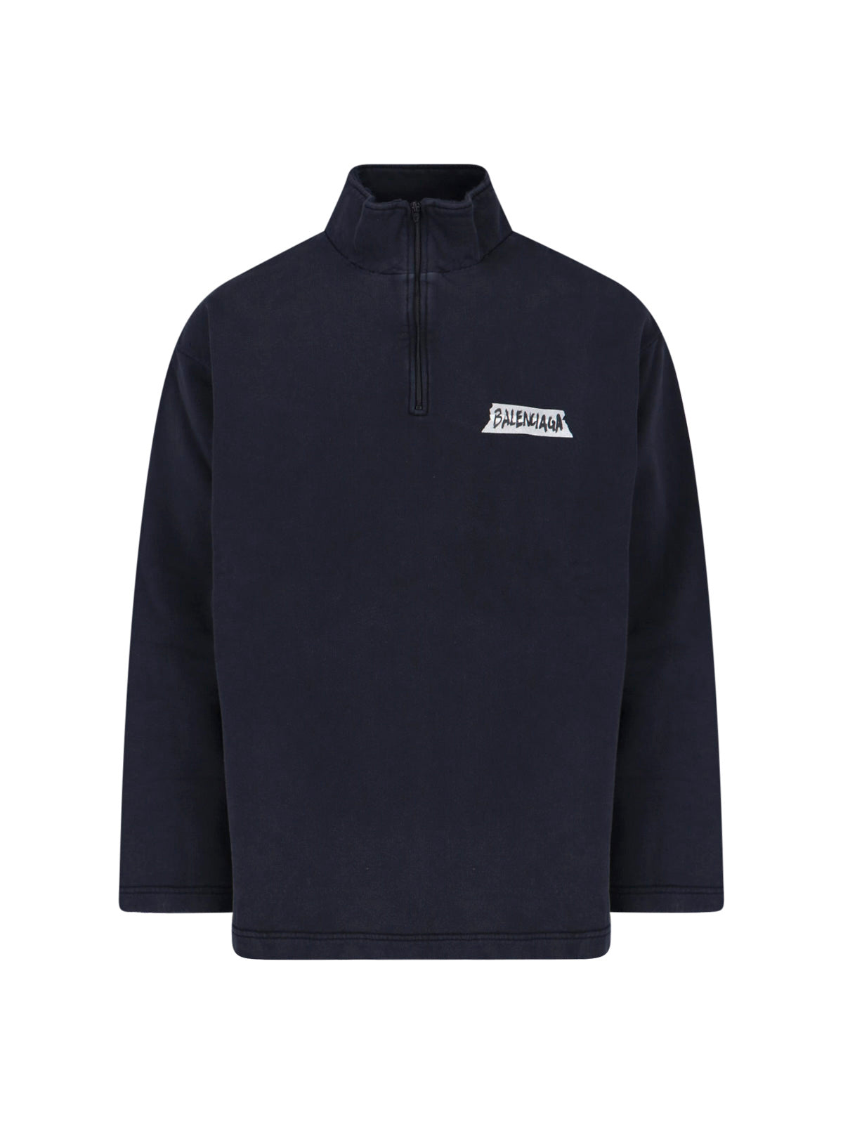 "Masking Tape" Zip Hoodie – Black