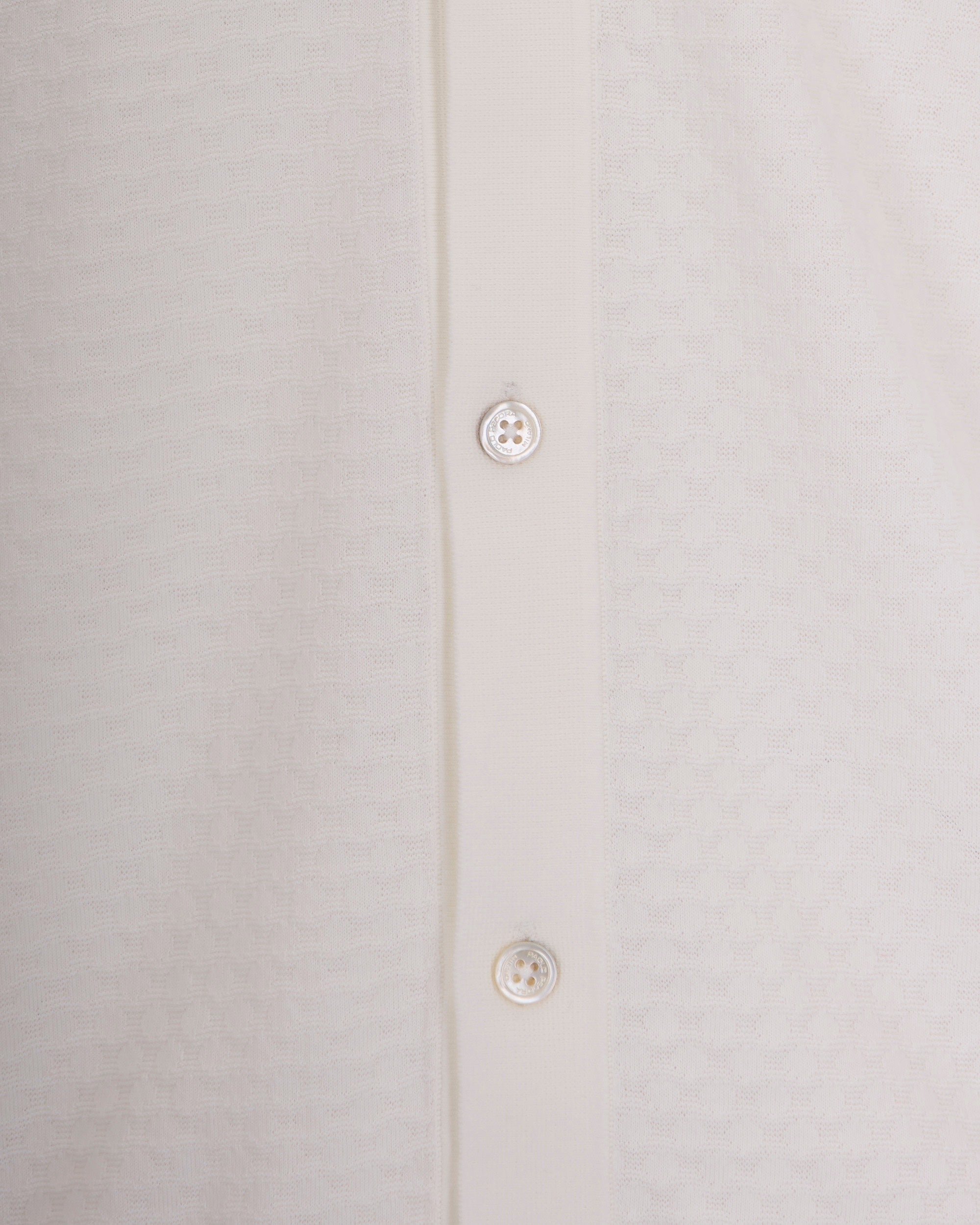 White Knit Polo Shirt