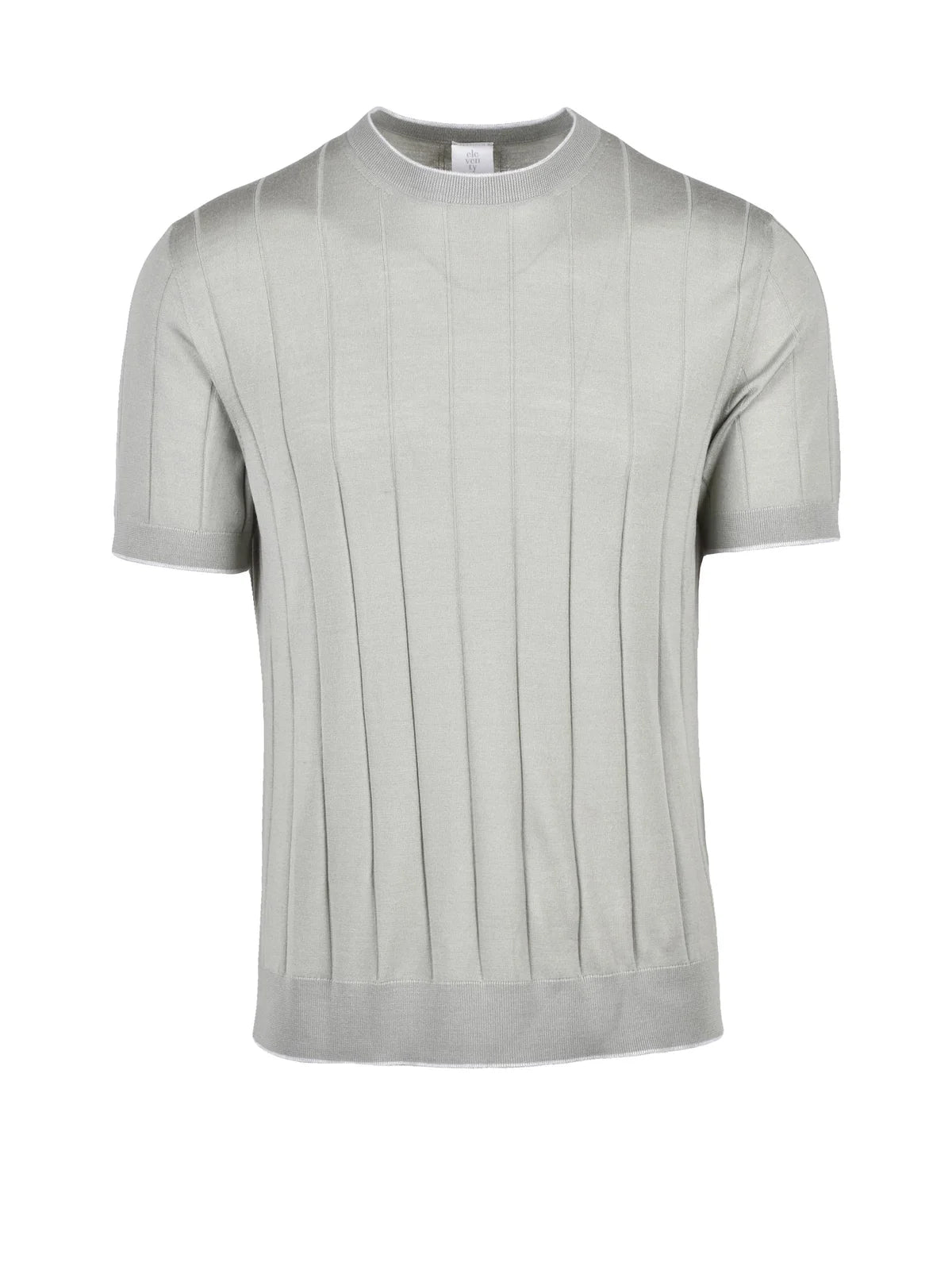 Green Men Wool Crew Neck Knit Top