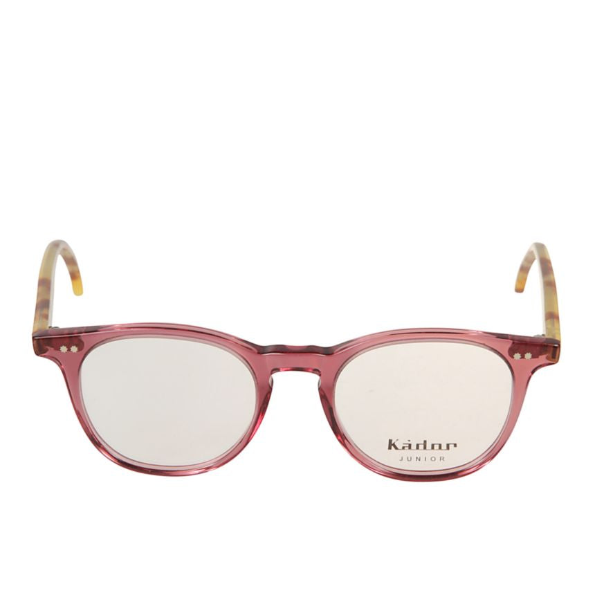 Kubino Translucent Pink Frame Eyeglasses with Tortoiseshell Temples