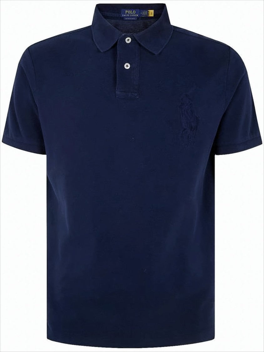 Classic Deep Navy Polo Shirt With Embroidered Logo