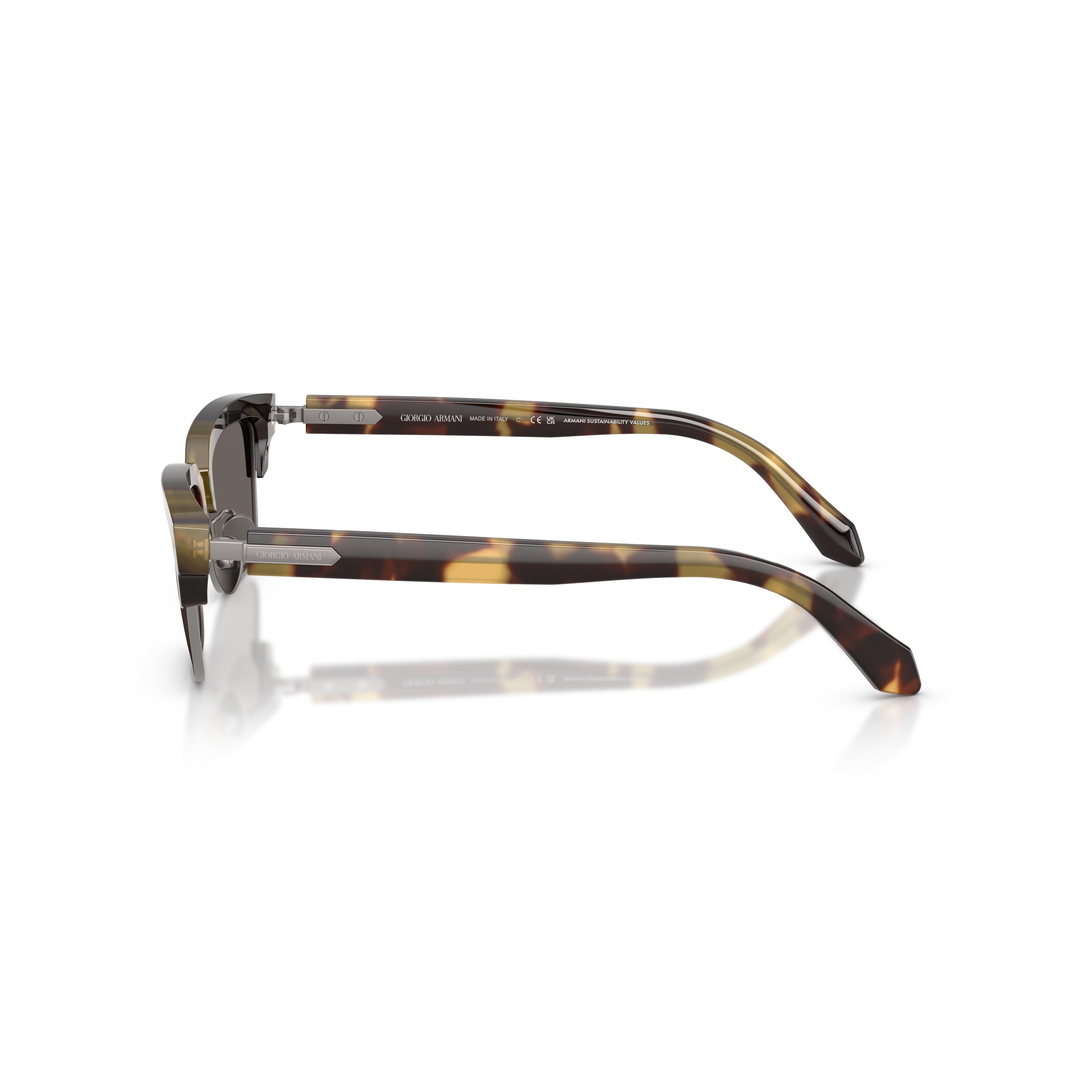 0ar8243 Classic Clubmaster Sunglasses with Tortoiseshell Acetate Frame