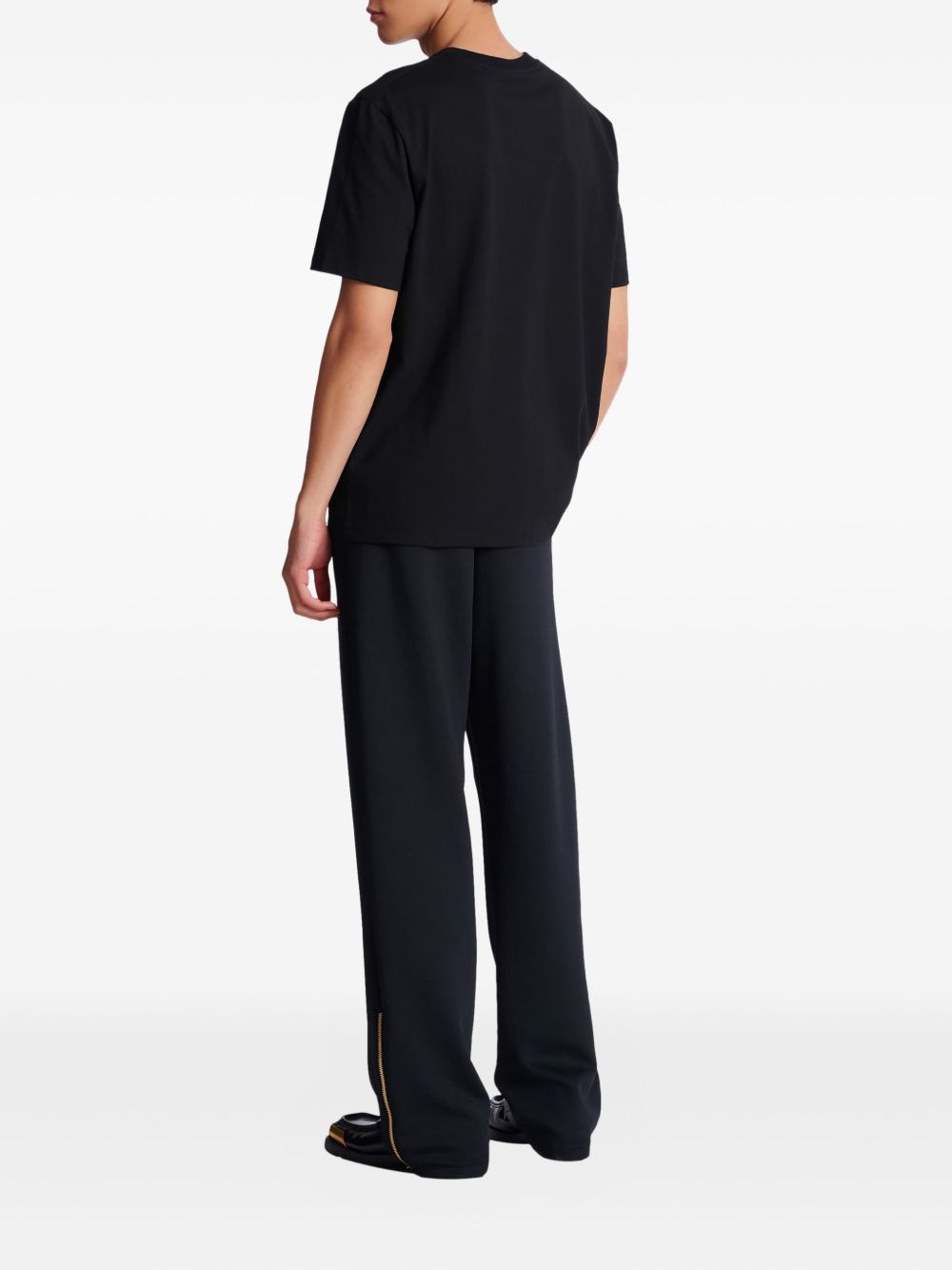 Black Short-Sleeve T-Shirt With Bold Print