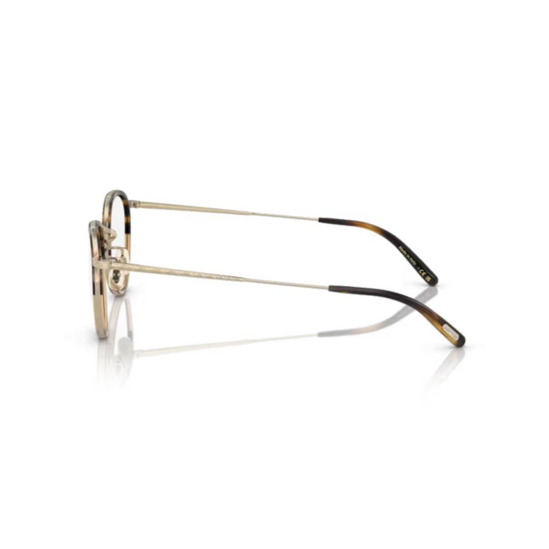 1104 Vista Round Metal Frame Eyeglasses with Tortoiseshell Accents