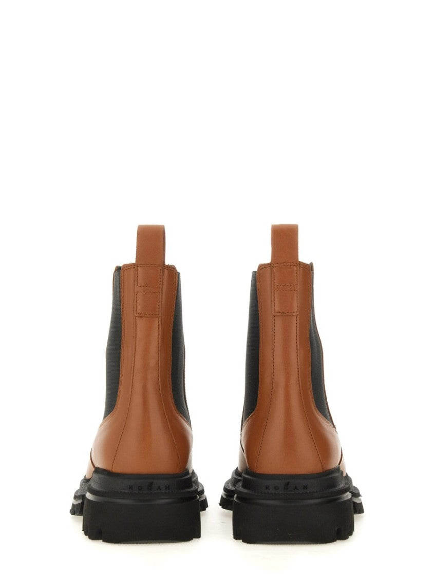 Brown Calfskin Chelsea Boots