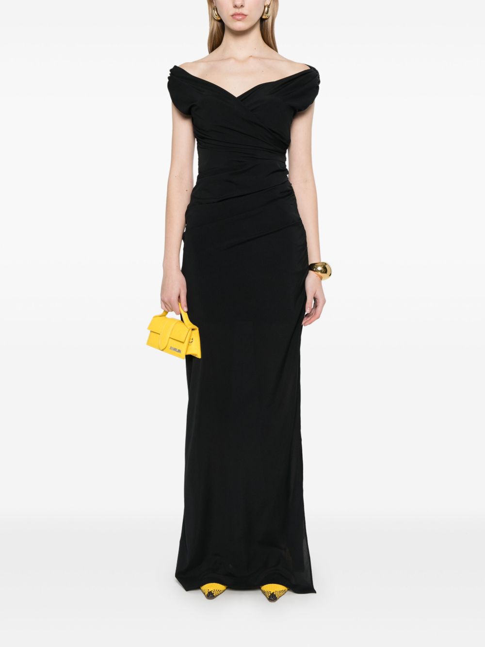 Maxi Dress with Ruched Bodice