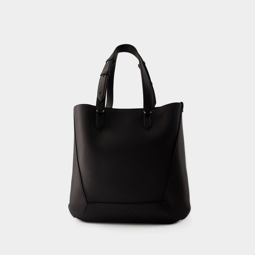 The Edge Medium Shopper Bag - Leather - Black