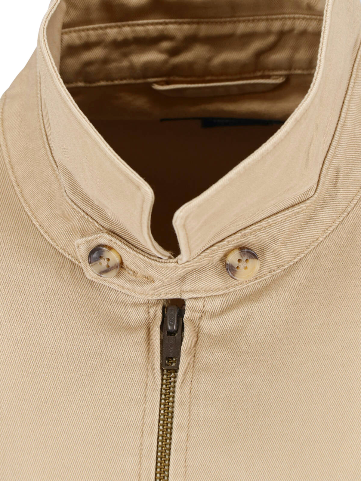 Neutral Cropped Zip Front Casual Jacket